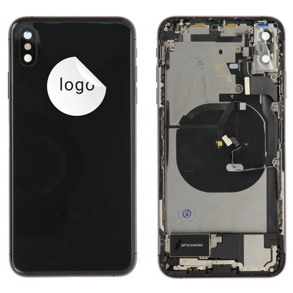 Back cover incl. small parts iPhone XS Max - Pulled B - Space Grey
