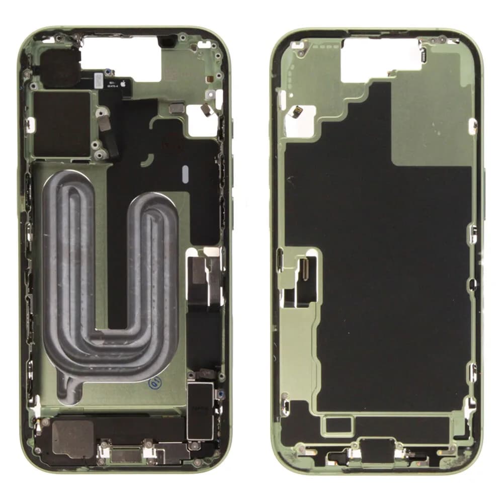 Middle frame incl. small parts iPhone 17 - Pulled A - Green