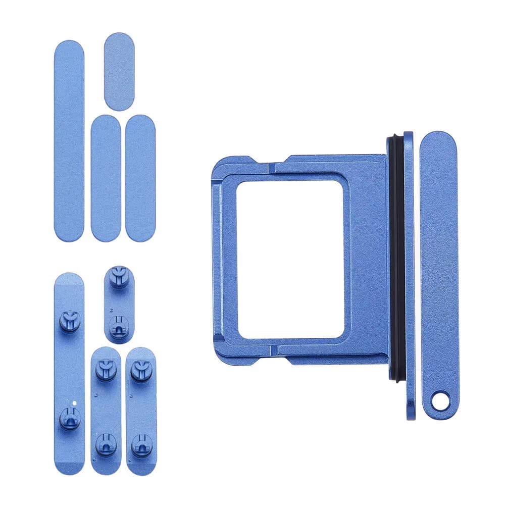 Keyset incl. SIM card tray iPhone 16 Plus - Pulled - Blue