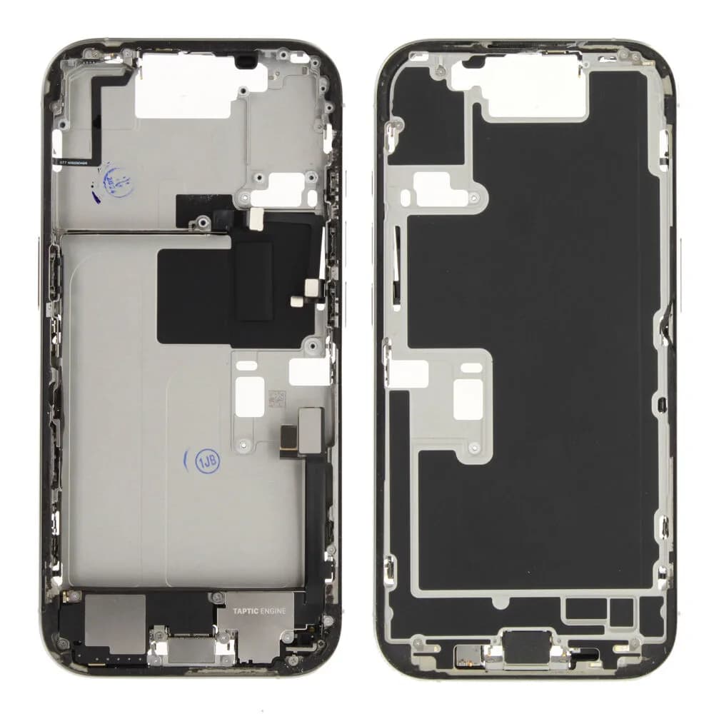 Middle frame incl. small parts iPhone 16 Pro - Pulled C - White