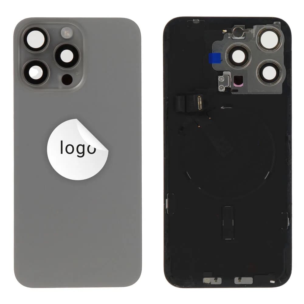 Back glass iPhone 15 Pro Max - Pulled A - Grey