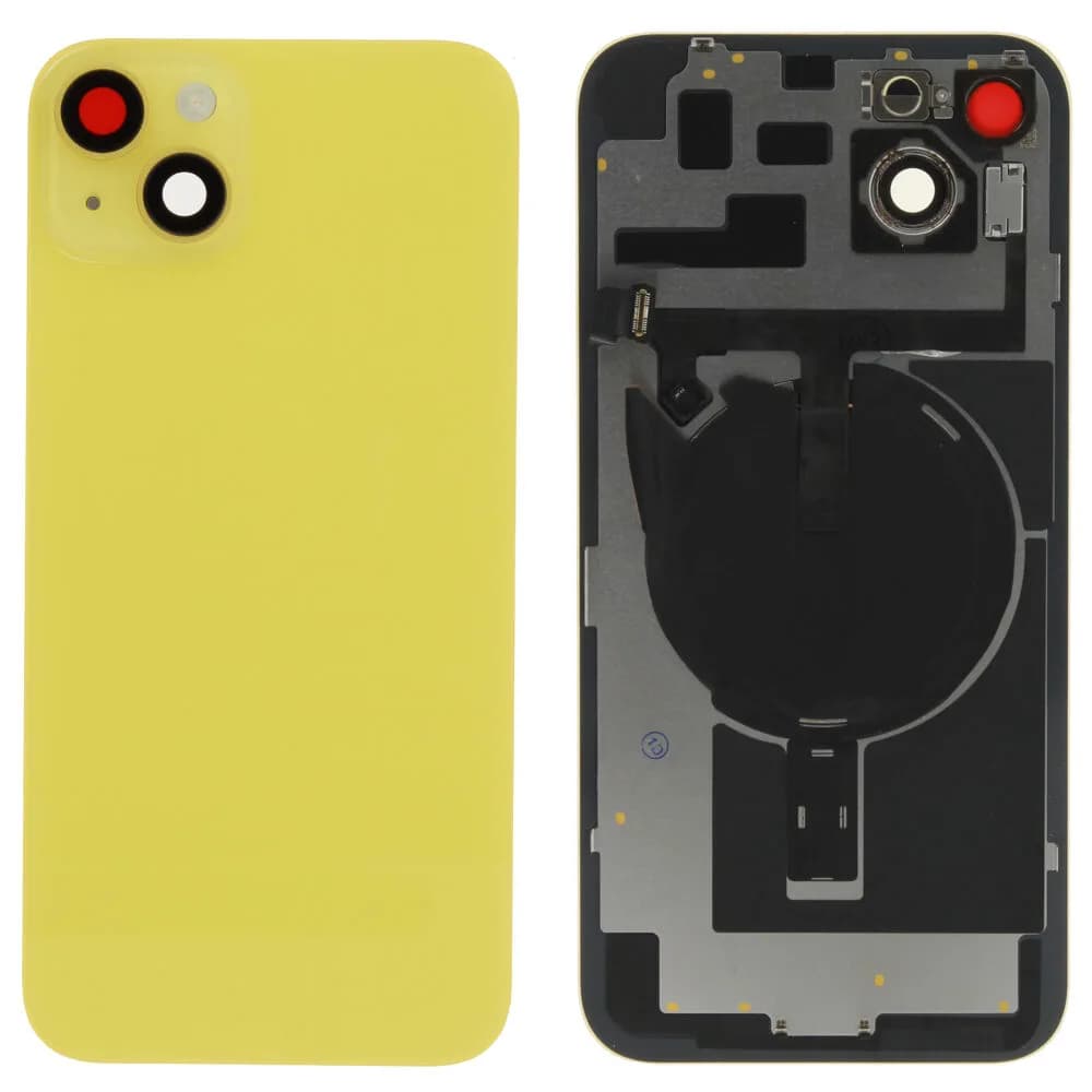 Back glass iPhone 14 Plus excl. logo - Compatible - Yellow