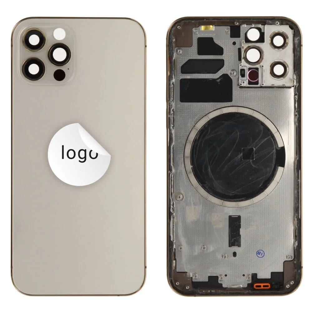 Back cover excl. small parts iPhone 12 Pro - Pulled A - Gold