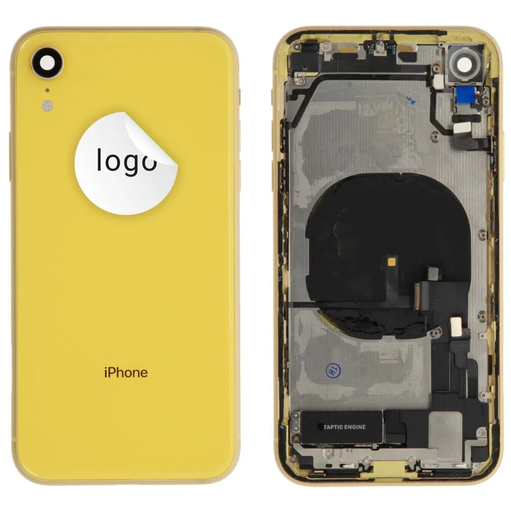 Rear cover incl. small parts iPhone XR - Pulled C - Yellow