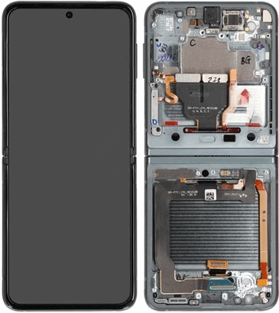 Display excl. camera Samsung Galaxy Z Flip3 (5G) - Original - Green