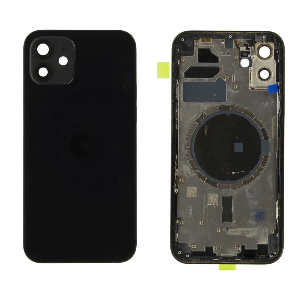 Rear cover excl. small parts iPhone 12 - Pulled A - Black
