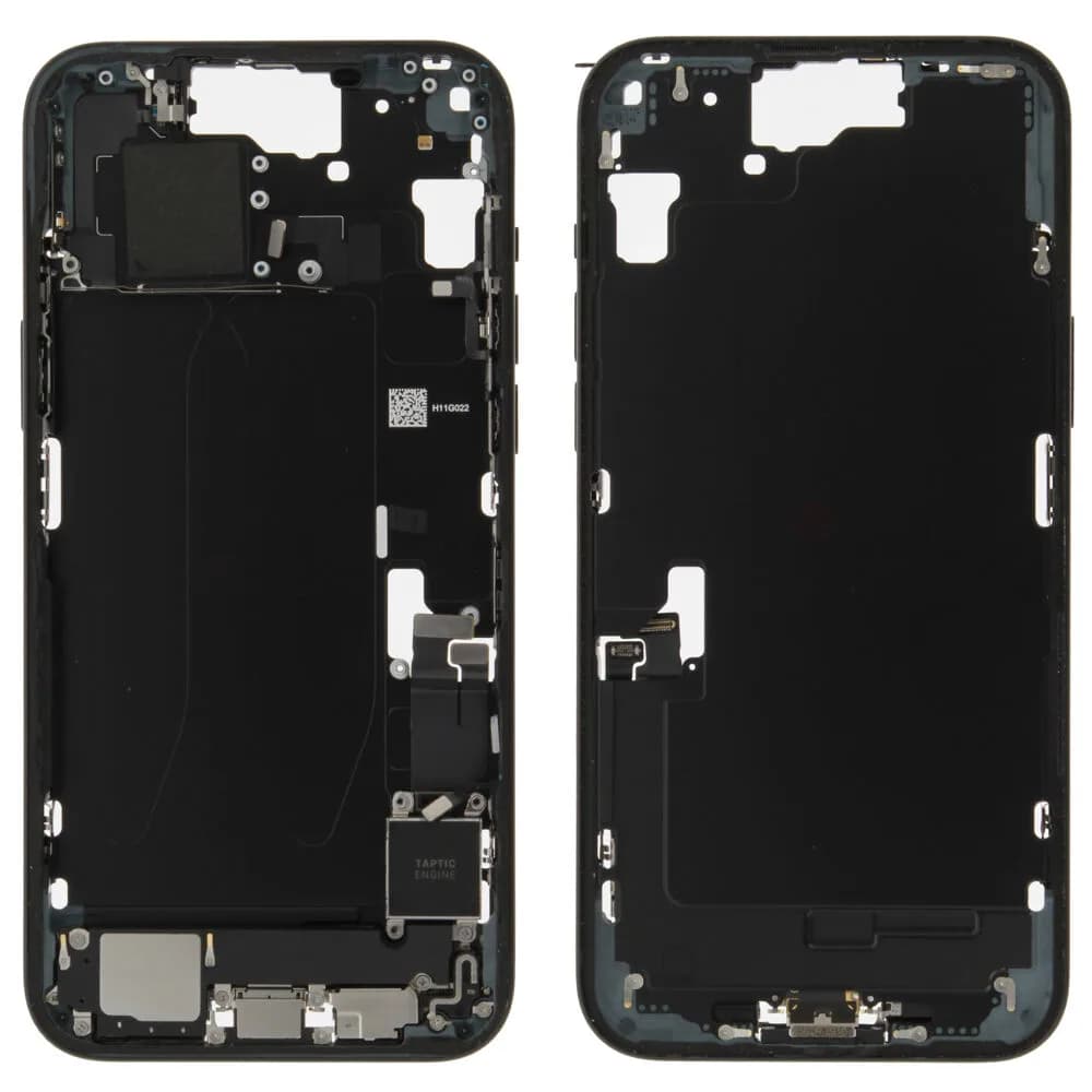 Middle frame incl. small parts iPhone 15 Plus - Pulled C - Black