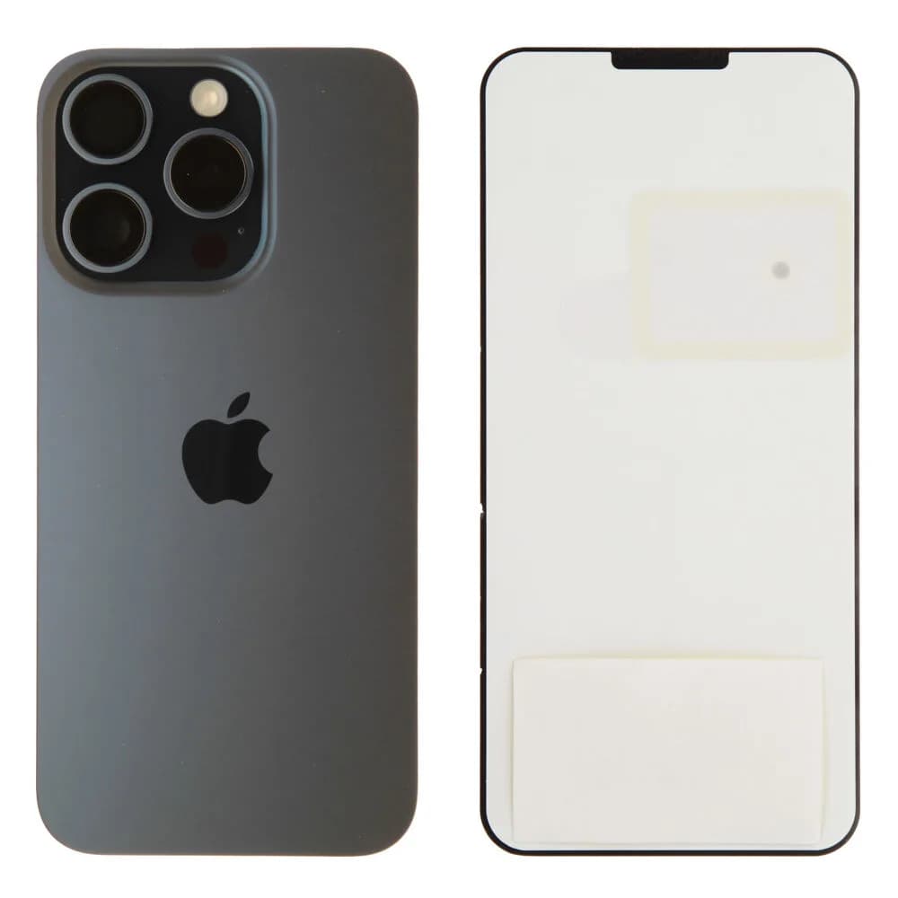 Back glass Apple iPhone 15 Pro - Original - Blue Titanium