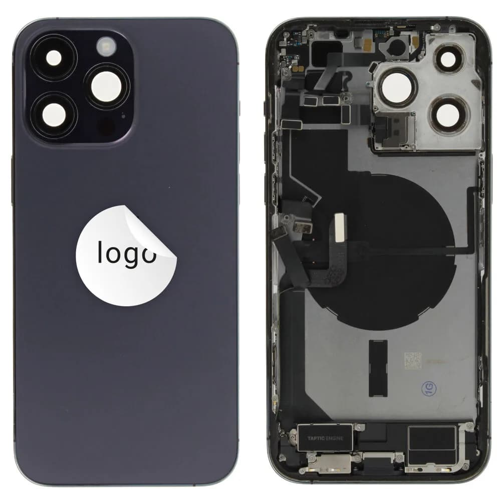 Rear cover incl. small parts iPhone 14 Pro Max - Pulled C - Purple