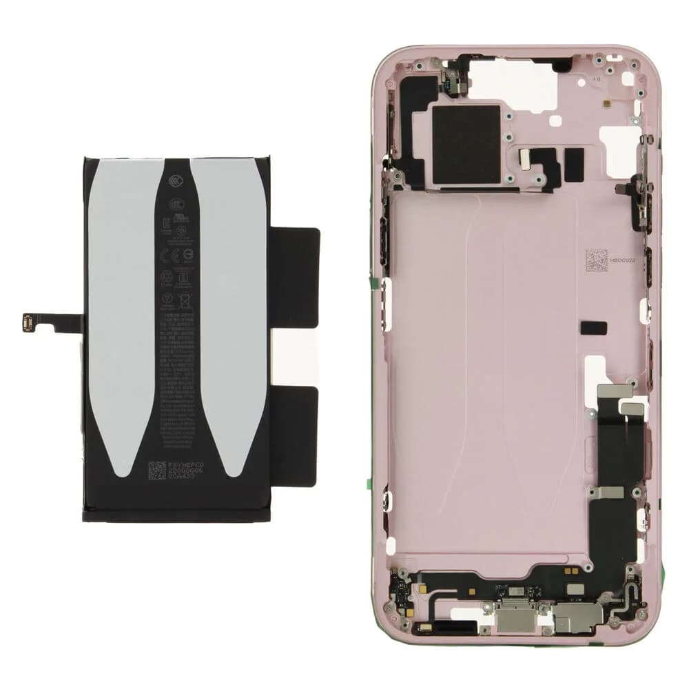 Middle frame incl. battery Apple iPhone 15 Plus - Original - Pink