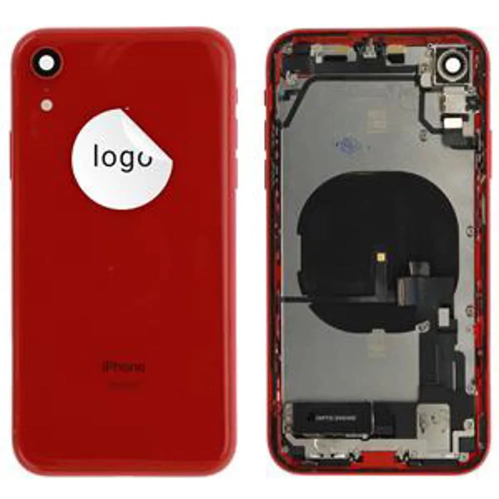 Rear cover incl. small parts iPhone XR - Pulled B - Red