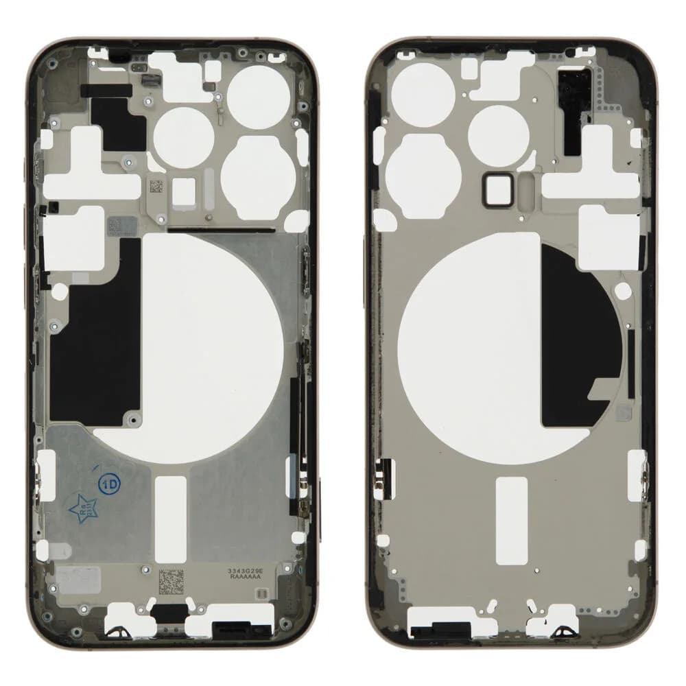 Middle frame excl. small parts iPhone 15 Pro - Pulled A - Grey