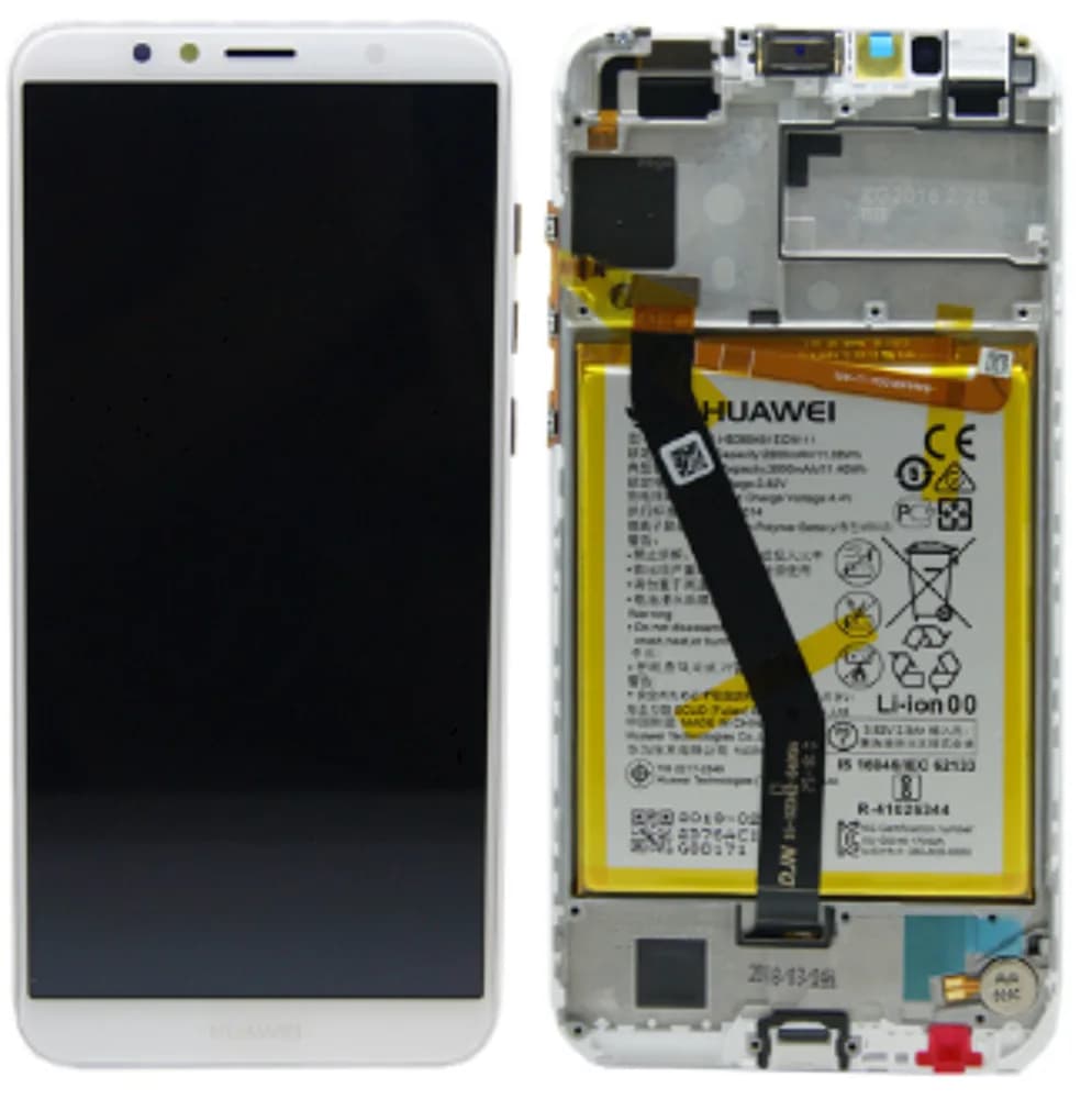 Display incl. battery Huawei Y6 (2018) - Original - White