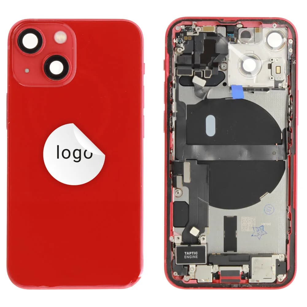 Rear cover incl. small parts iPhone 13 mini - Pulled A - Red