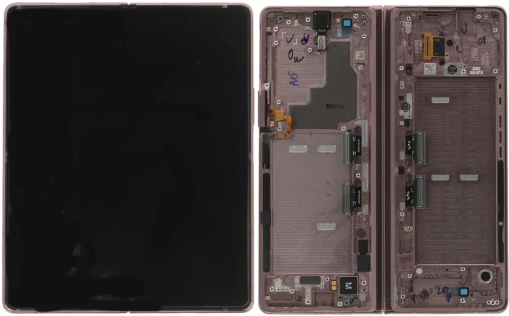 Inner display Samsung Galaxy Z Fold2 (5G) - Original - Bronze (Silver Hinge)