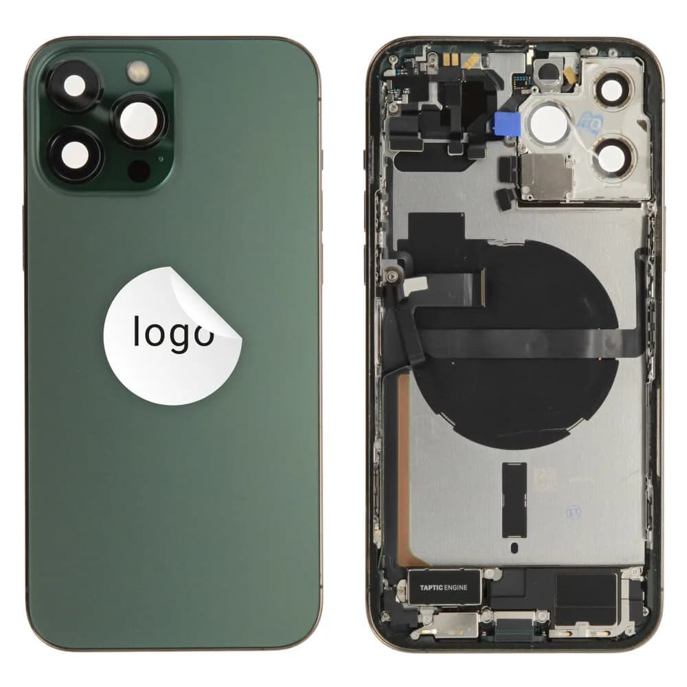 Rear cover incl. small parts iPhone 13 Pro Max - Pulled C - Green