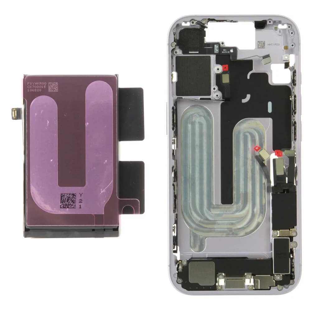 Middle frame incl. battery iPhone 17 - Original - Purple