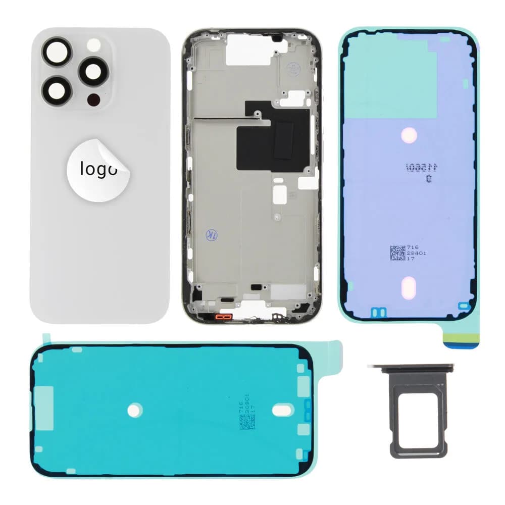 Rear cover excl. small parts iPhone 16 Pro - Pulled A - White