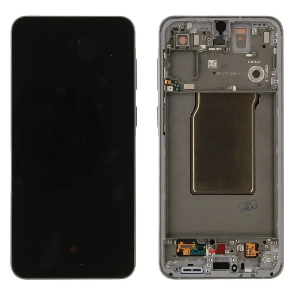 Display incl. pre-assembled frame Samsung Galaxy A57 - Original - Gray