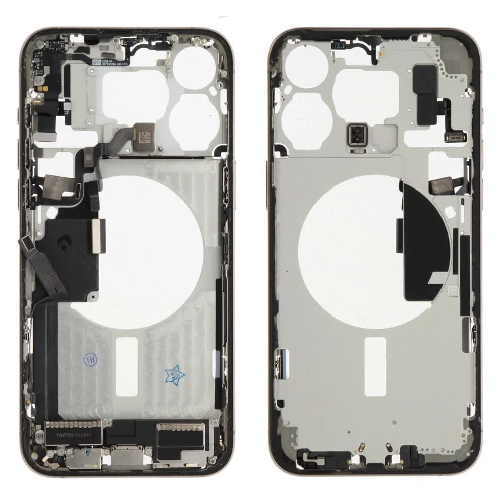 Middle frame incl. small parts iPhone 15 Pro Max - Pulled C - Grey