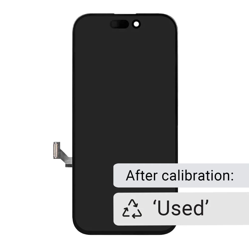 Display soft OLED with original front flex cable, calibrated, used iPhone 15 Plus - Pulled