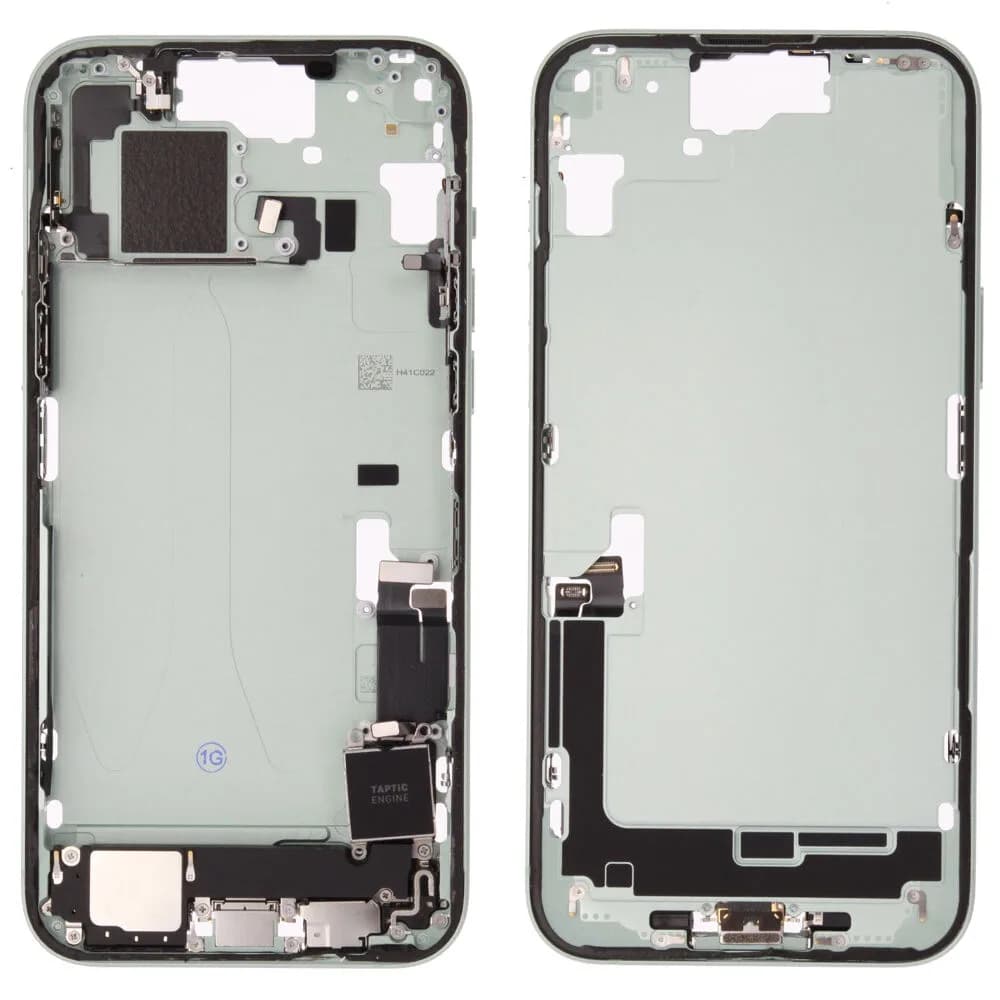 Middle frame incl. small parts iPhone 15 Plus - Pulled A - Green