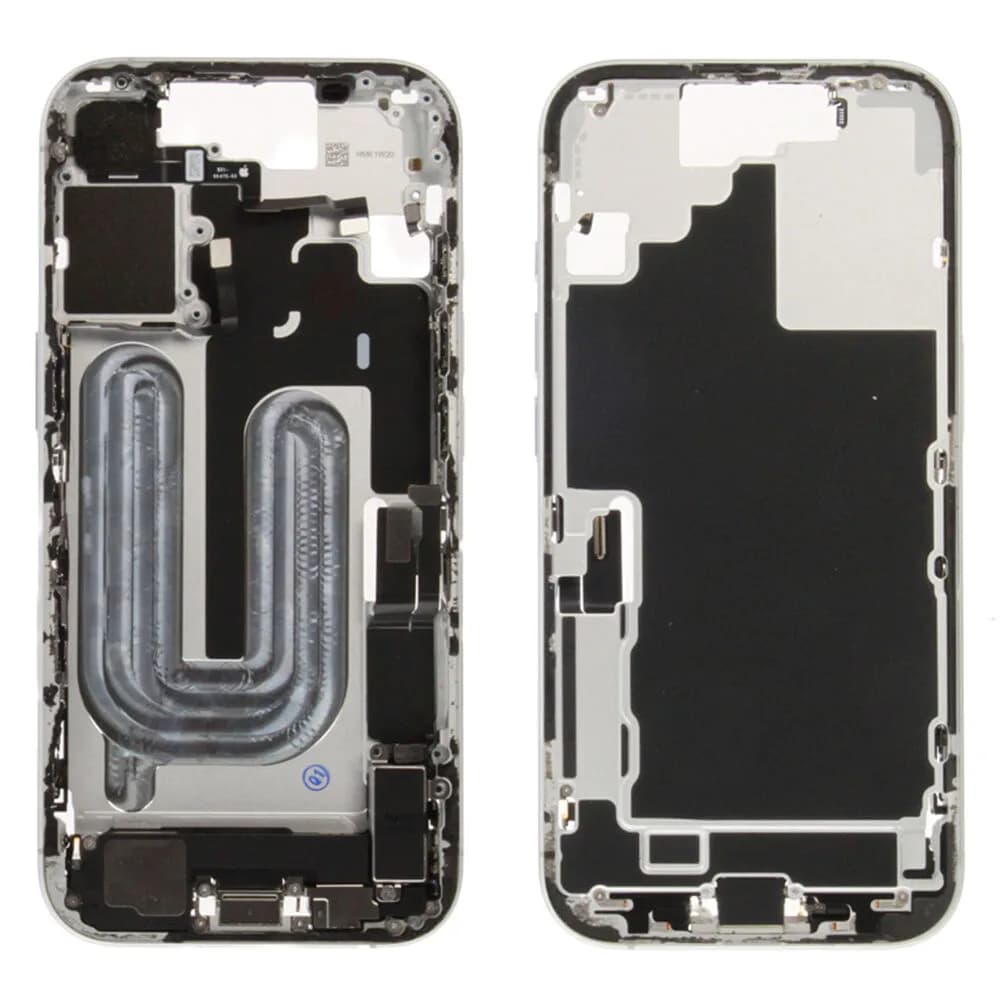 Middle frame incl. small parts iPhone 17 - Pulled A - White