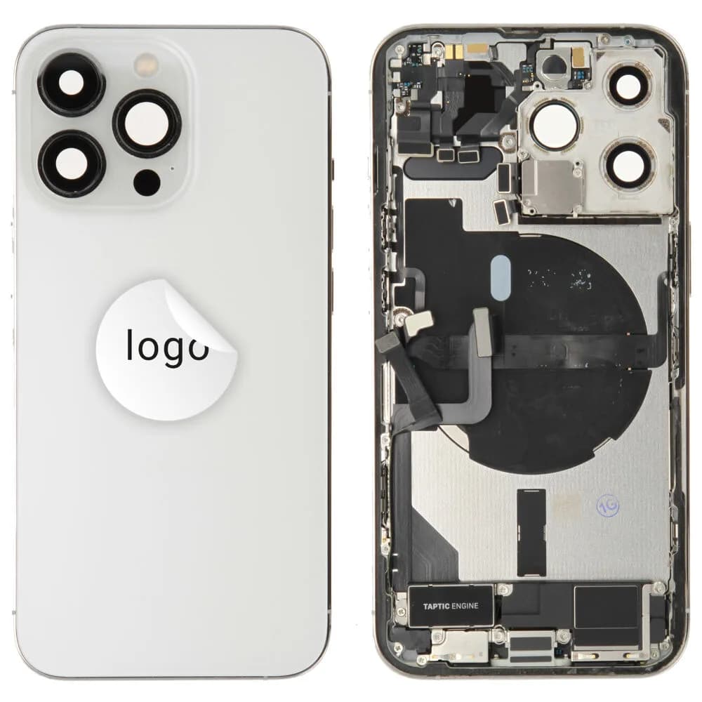 Rear cover incl. small parts iPhone 13 Pro - Pulled C - Silver