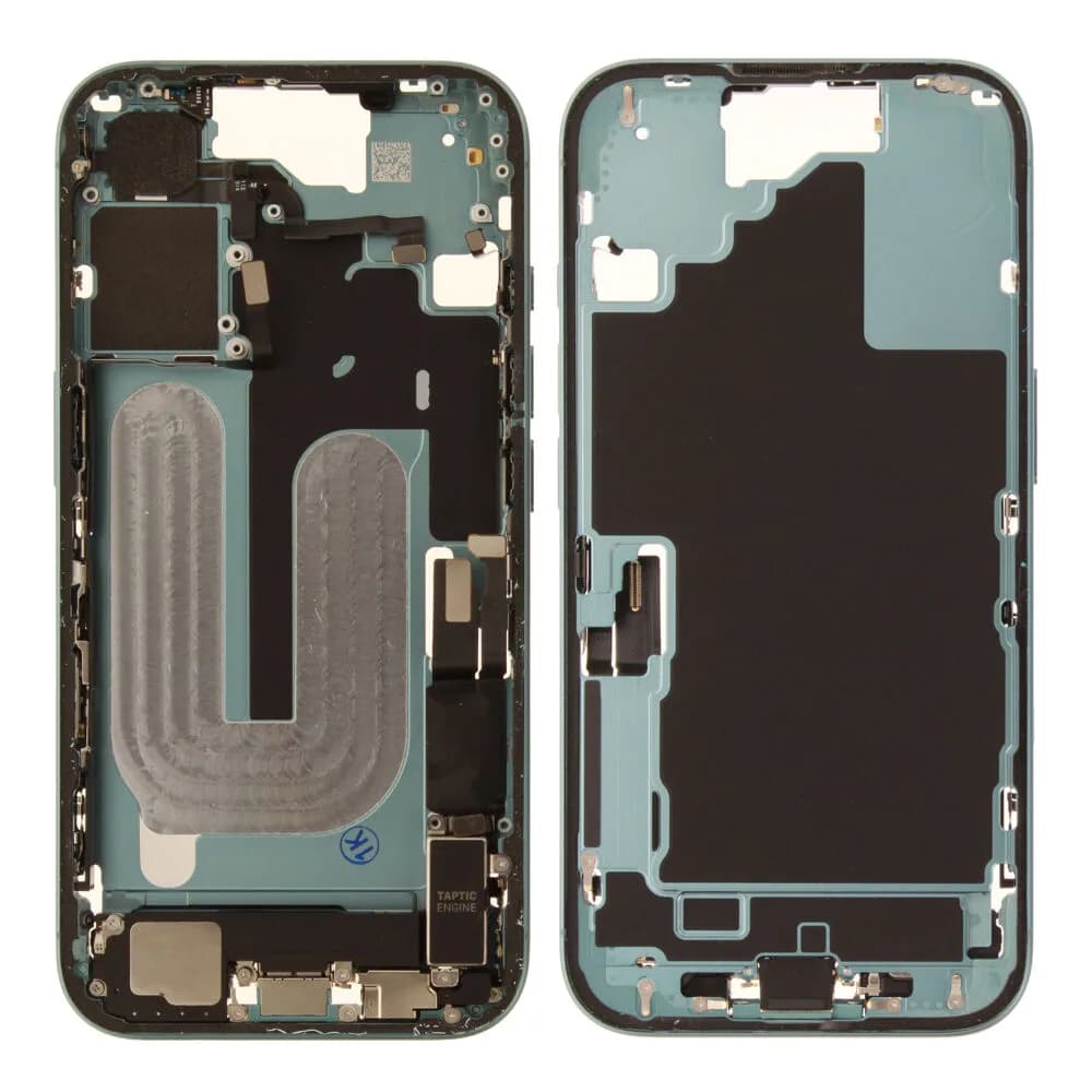 Middle frame incl. small parts iPhone 16 - Pulled B - Green