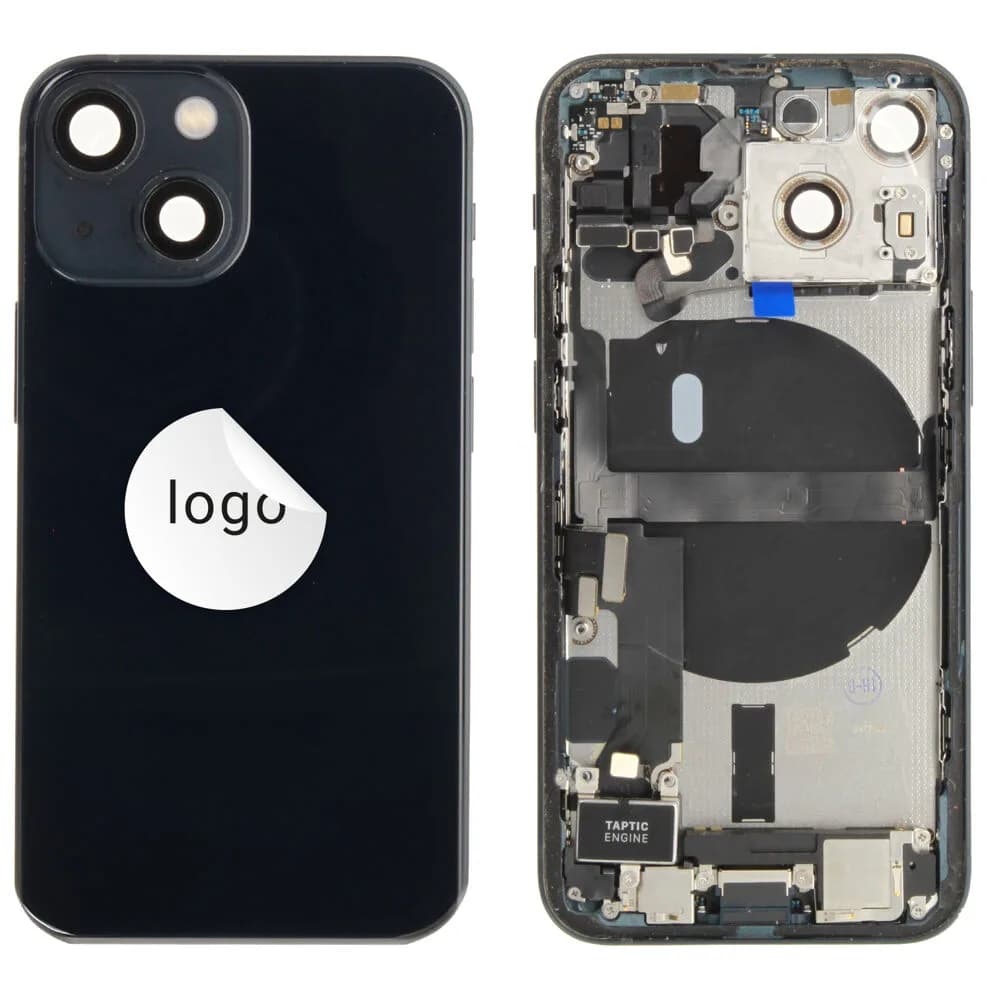 Rear cover incl. small parts iPhone 13 mini - Pulled C - Black