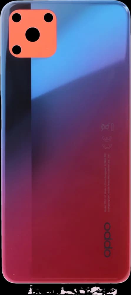 Rear cover OPPO A73 (5G) - Original - Silver/Red