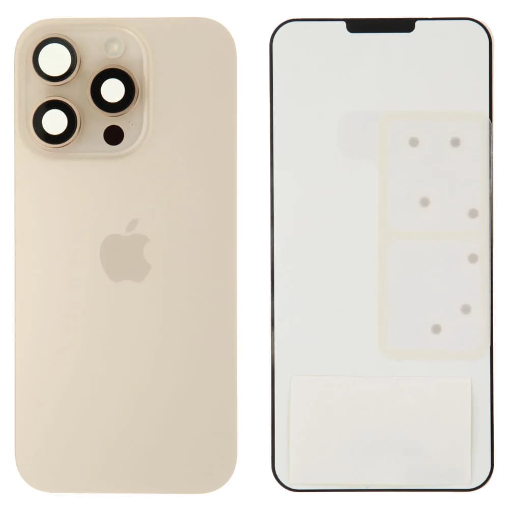 Back glass Apple iPhone 16 Pro - Original - Desert Titanium