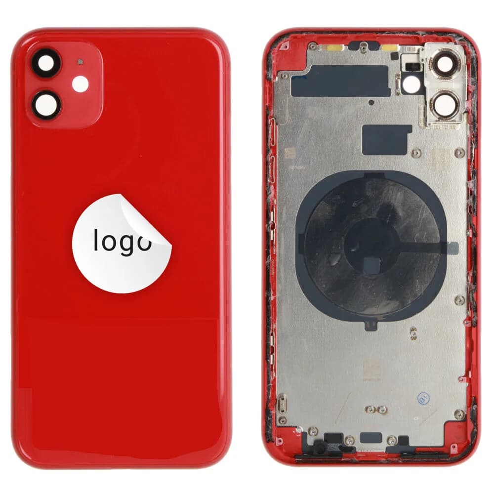 Rear cover excl. small parts iPhone 11 - Pulled A - Red