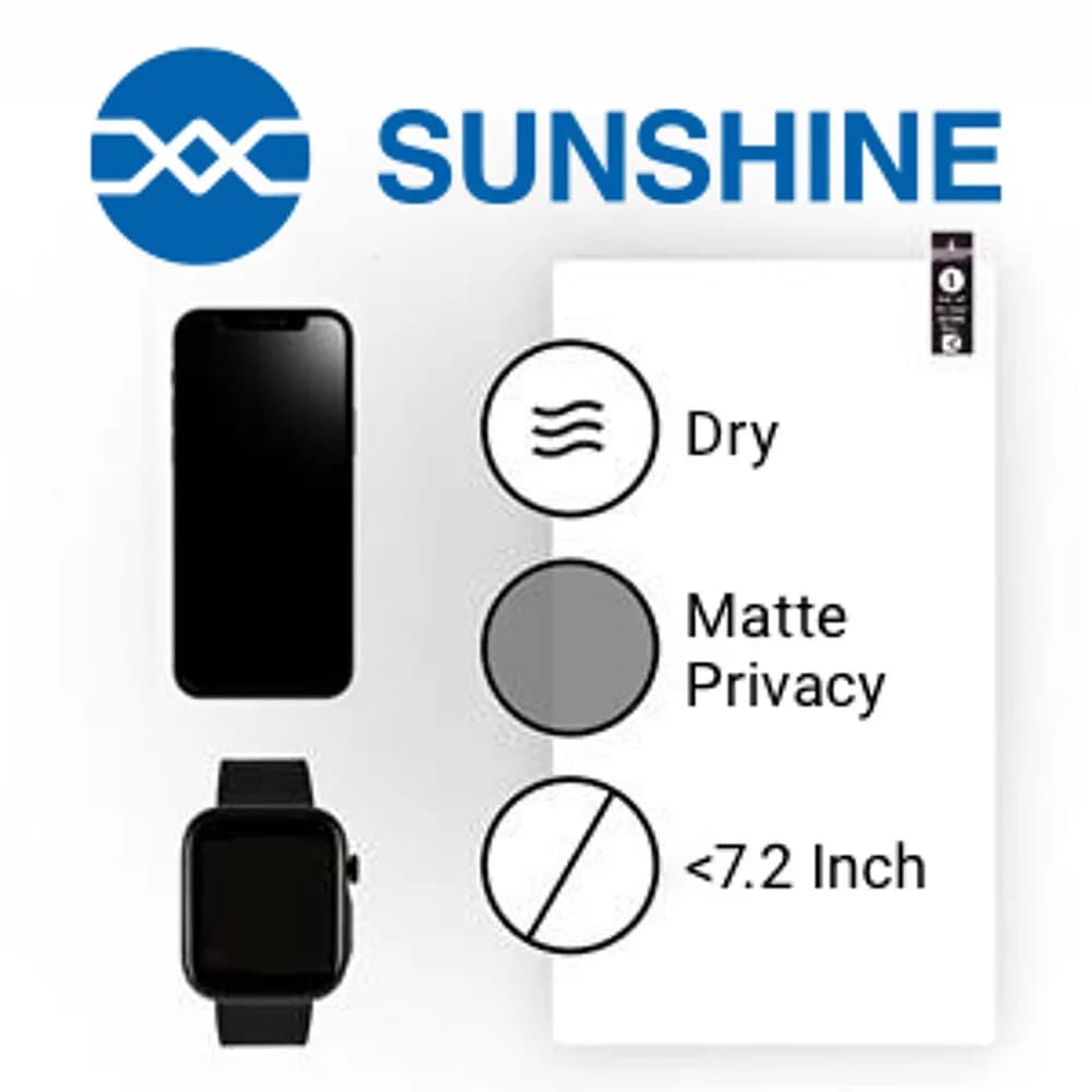 SUNSHINE Film, Privacy Matte, Dry, <7,2" (50 pack)
