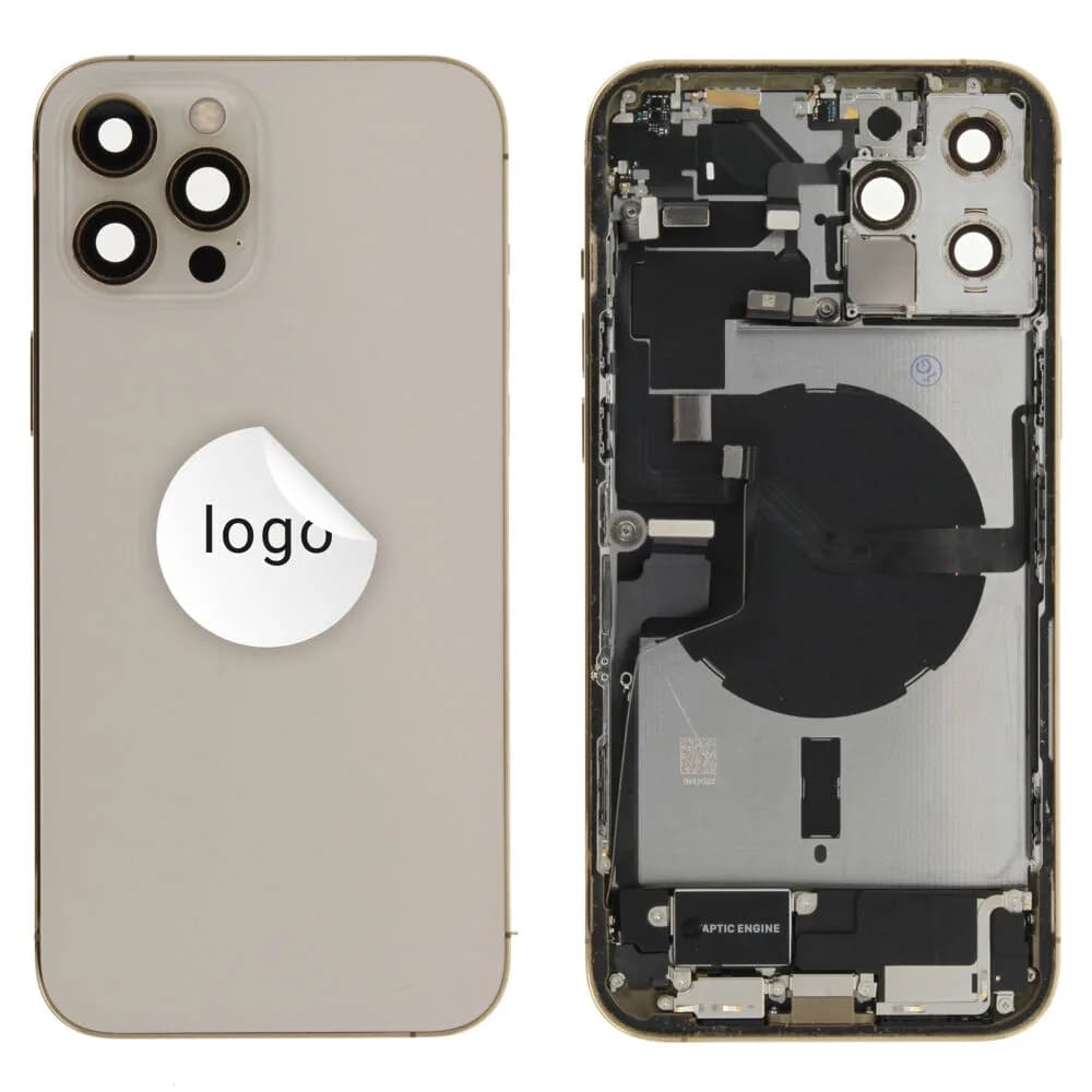 Back cover incl. small parts iPhone 12 Pro Max - Pulled C - Gold