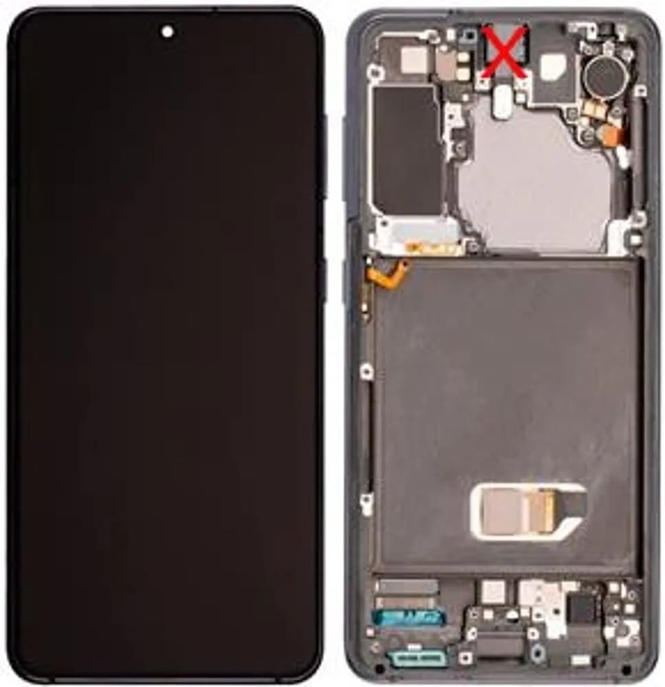 Display excl. camera Samsung Galaxy S21 - Original - Phantom Grey