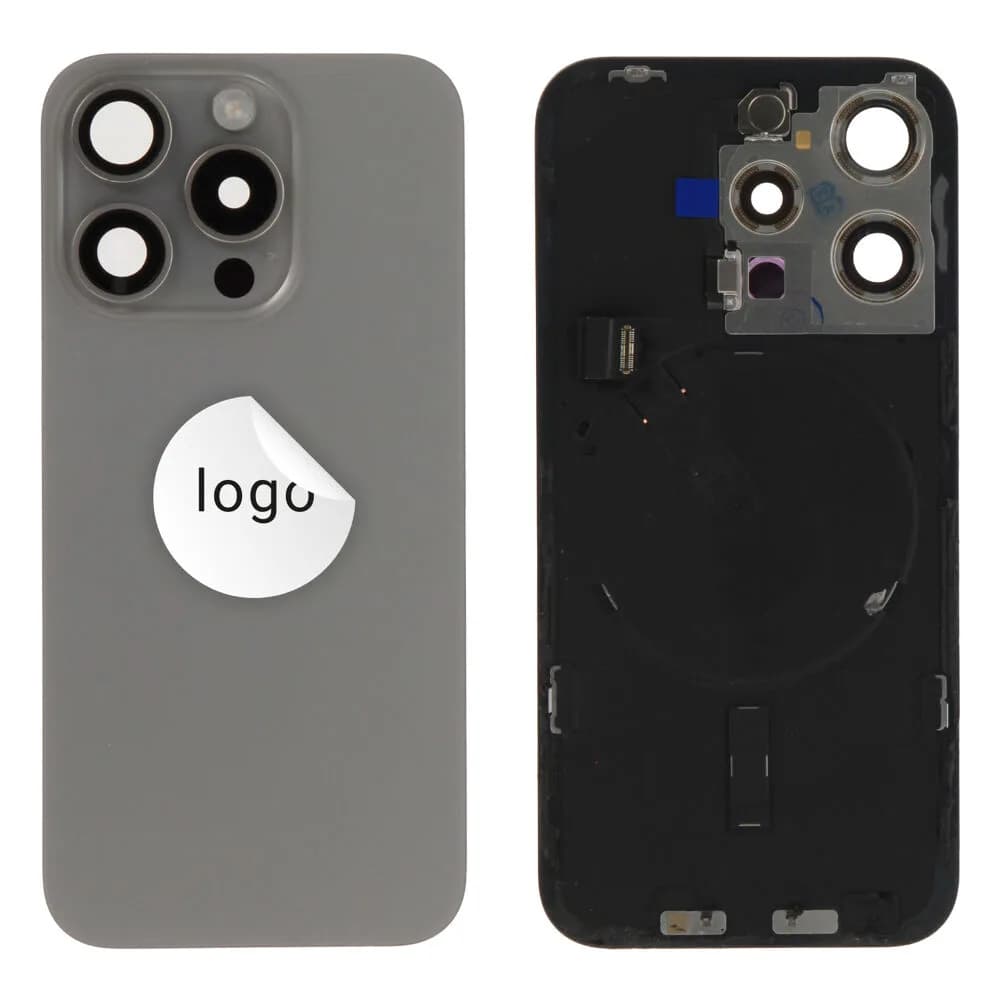 Back glass iPhone 15 Pro - Pulled B - Grey