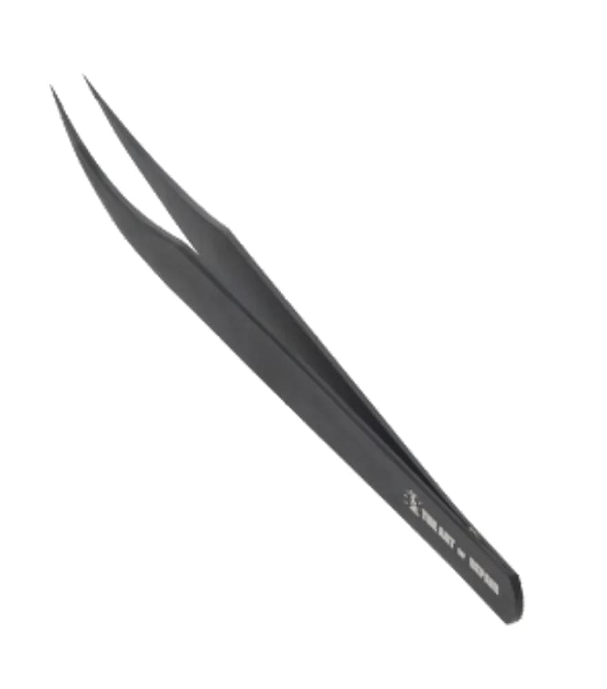 Black Cresant Shaped Microsolding Tweezers