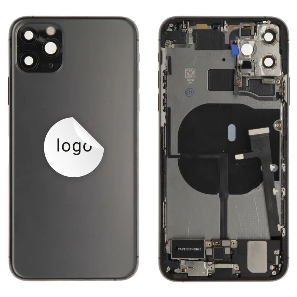 Rear cover incl. small parts iPhone 11 Pro Max - Pulled A - Space Grey