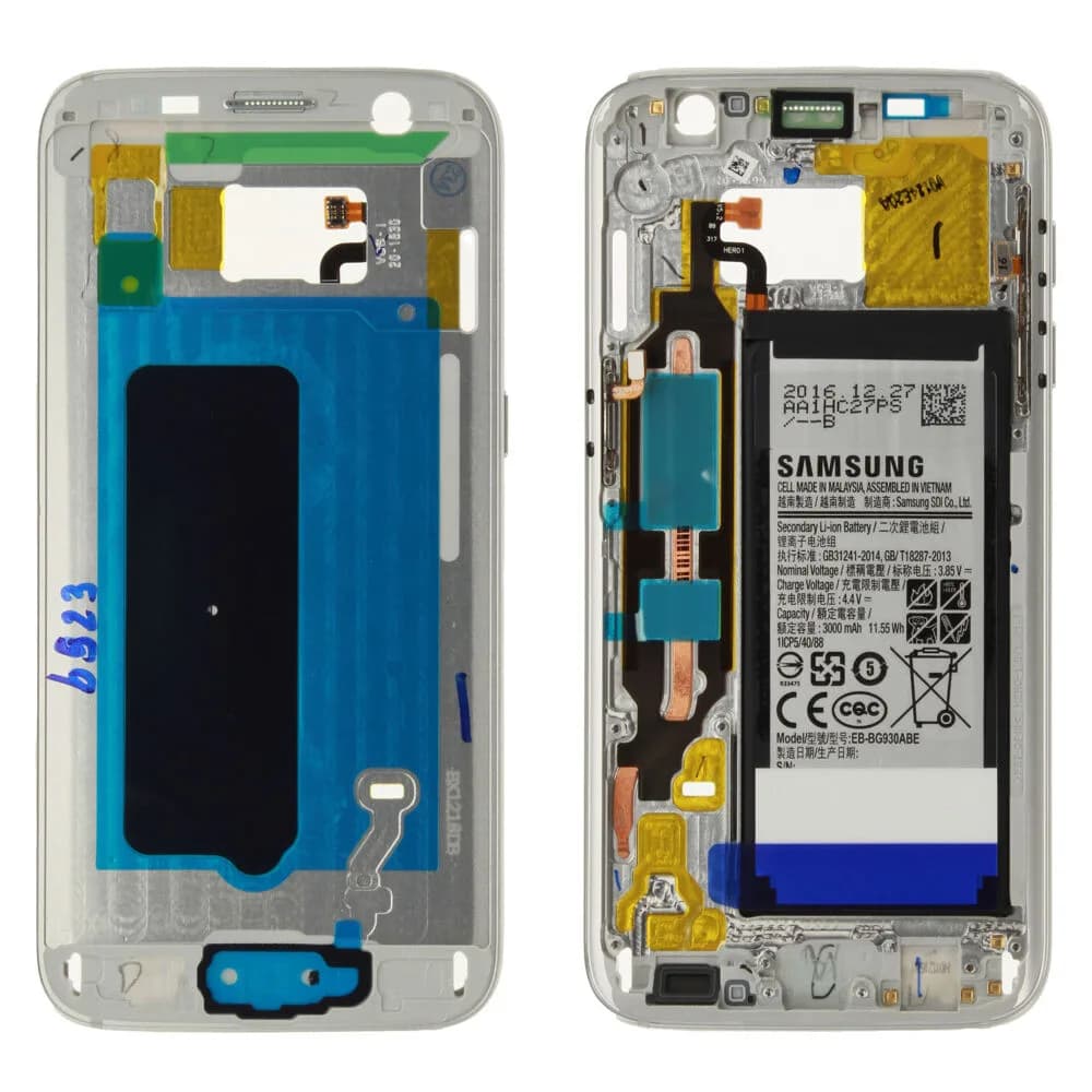 Middle frame with battery Samsung Galaxy S7 - Original - Silver