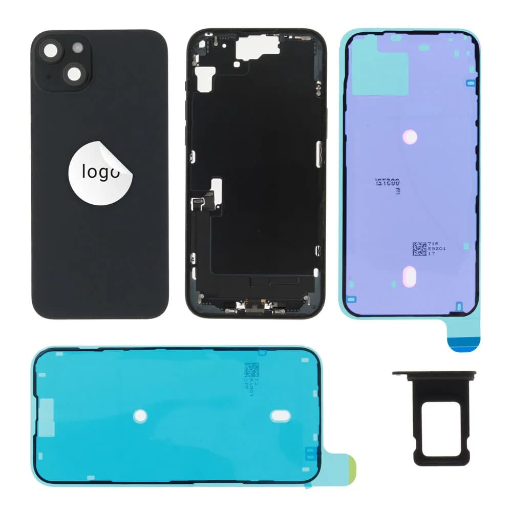 Rear cover incl. small parts iPhone 15 Plus - Pulled (grade B) - Black