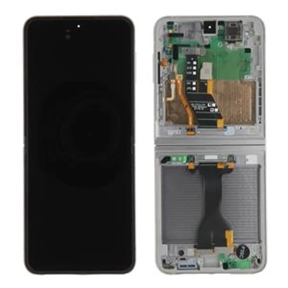 Display incl. pre-assembled frame Samsung Galaxy Z Flip6 - Original - Silver