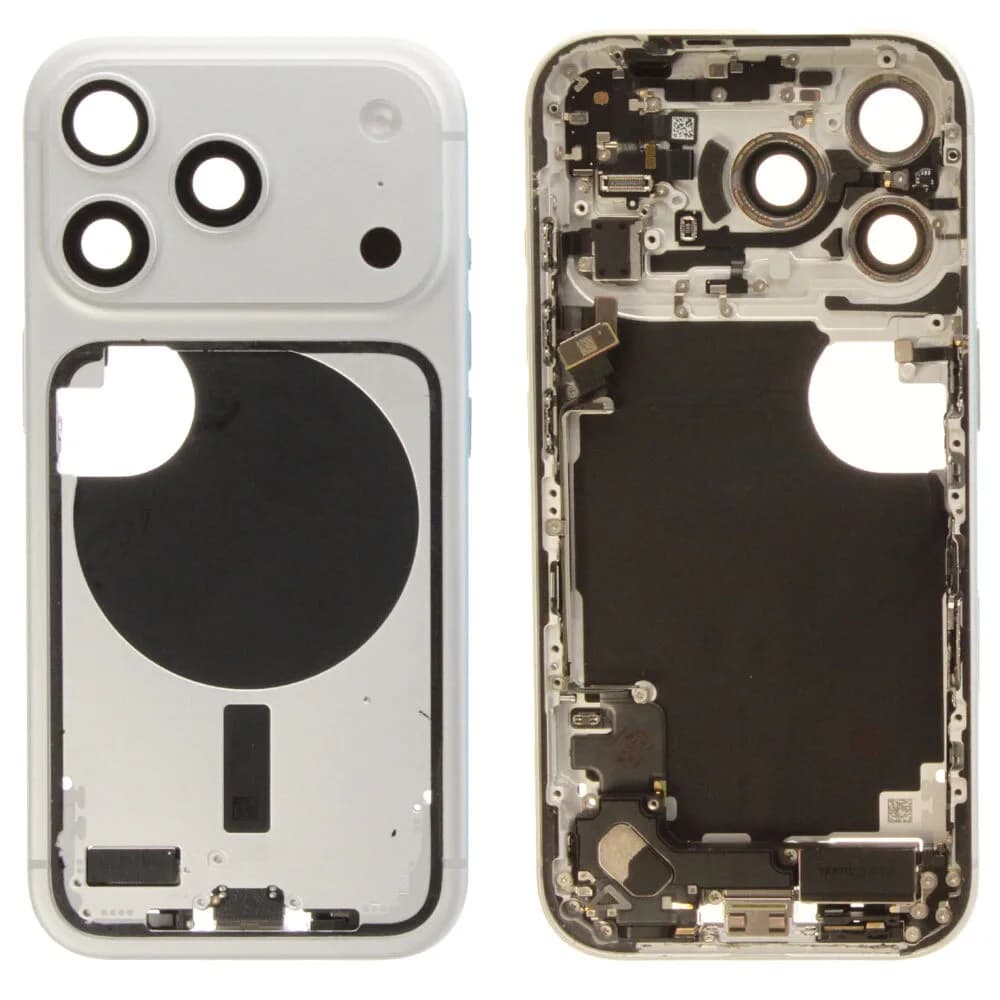 Middle frame incl. small parts iPhone 17 Pro - Pulled C - Silver