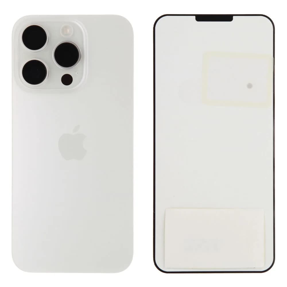 Back glass Apple iPhone 15 Pro - Original - White Titanium