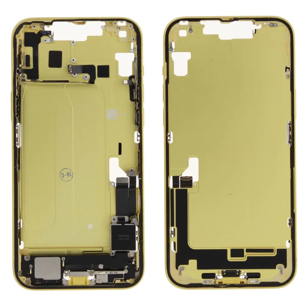 Middle frame iPhone 14 Plus incl. small parts - Pulled C - Yellow